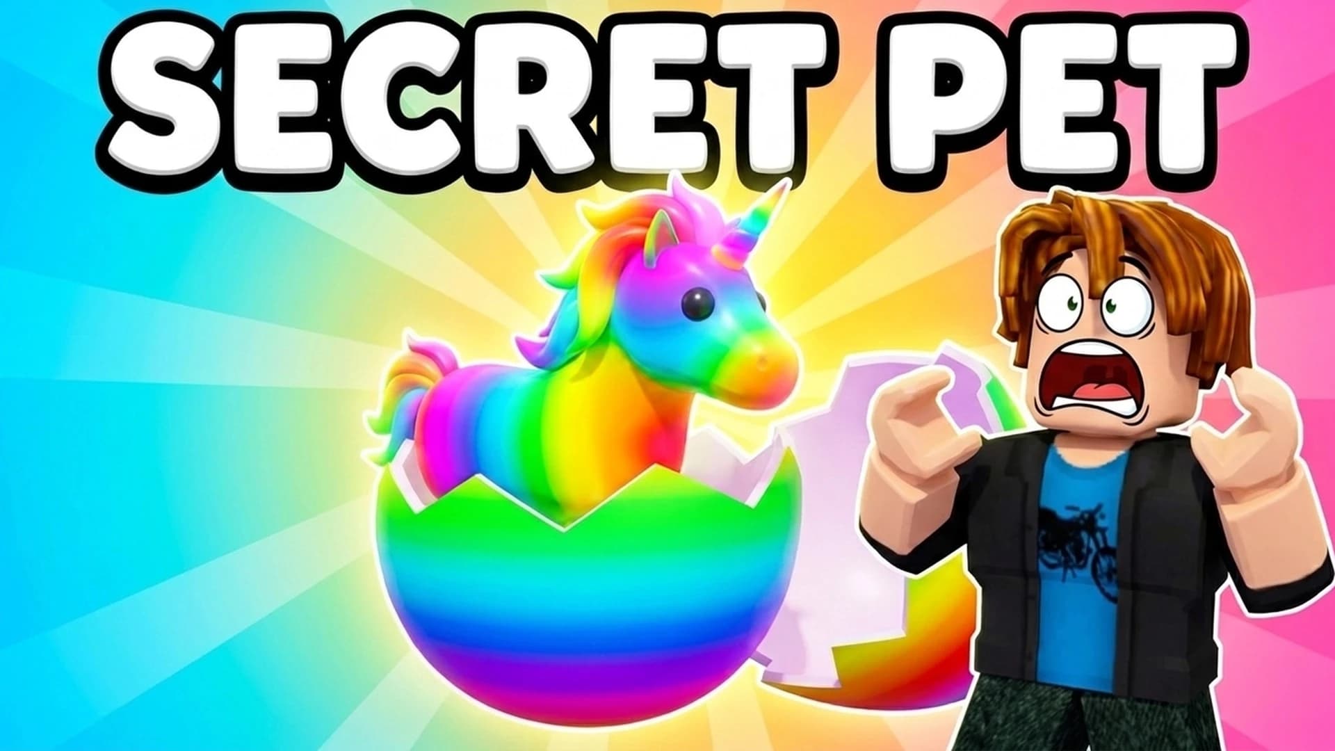 Secret pet: a rainbow unicorn hatching